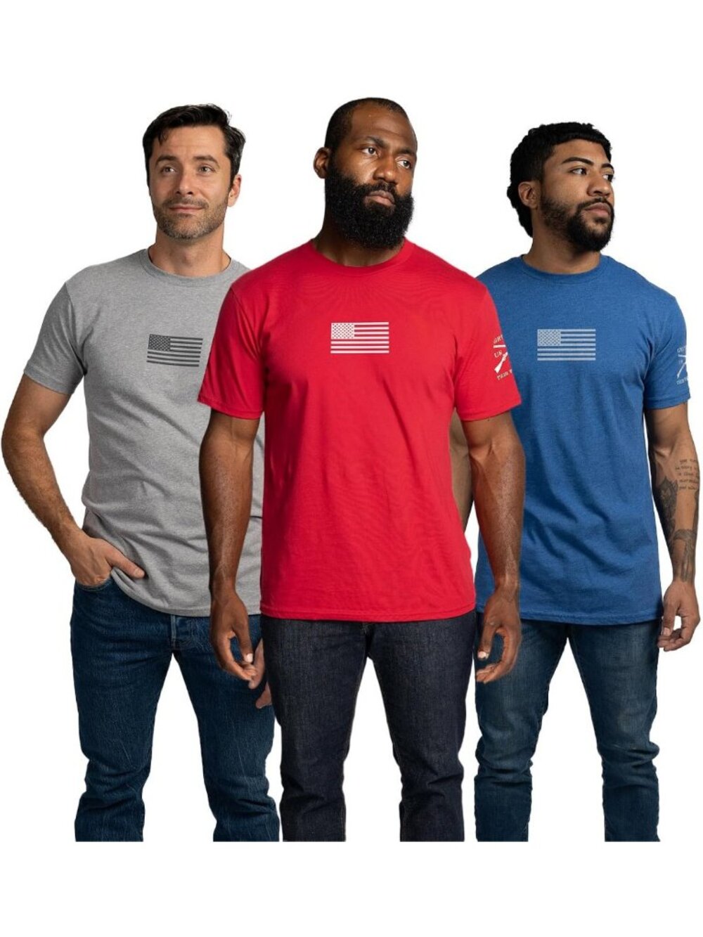 Men's Patriotic Crew T-Shirt 3-Pack | Comfortable, Stylish & Casual Wear